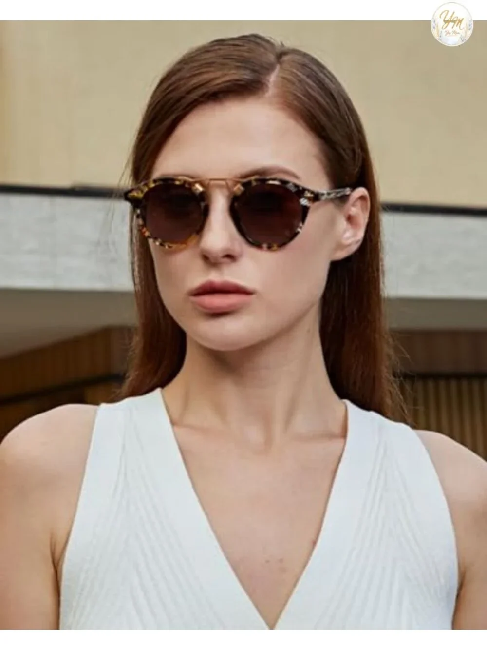 Polarized Round Sunglasses for Women Retro Acetate UV400 Driving